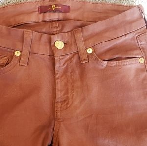 7 for All Man Kind Ankle Skinny. Coated.